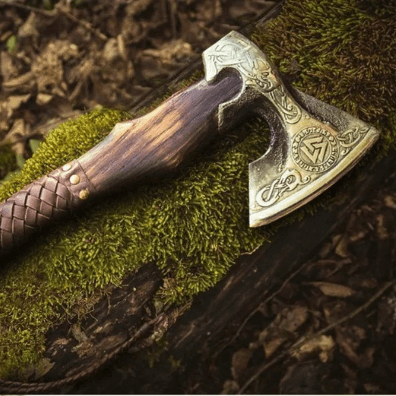 Custom Hand Forged Carbon Steel VIKING AXE with Ash Wood Shaft