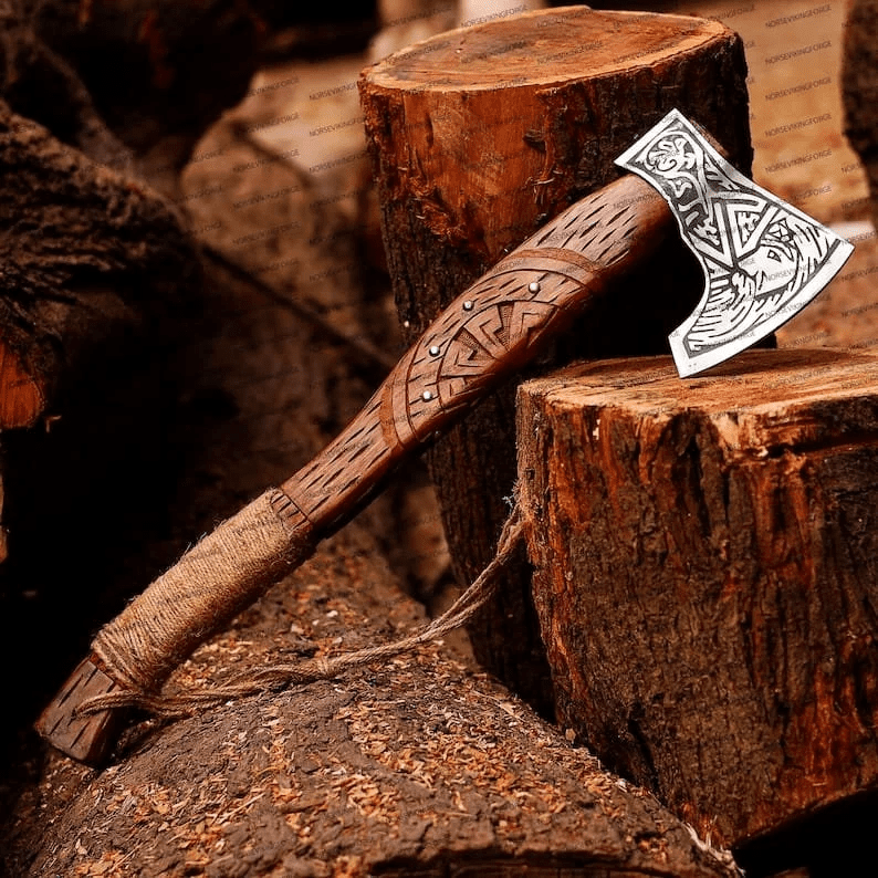 Burnt Ash Viking Style Throwing Axe