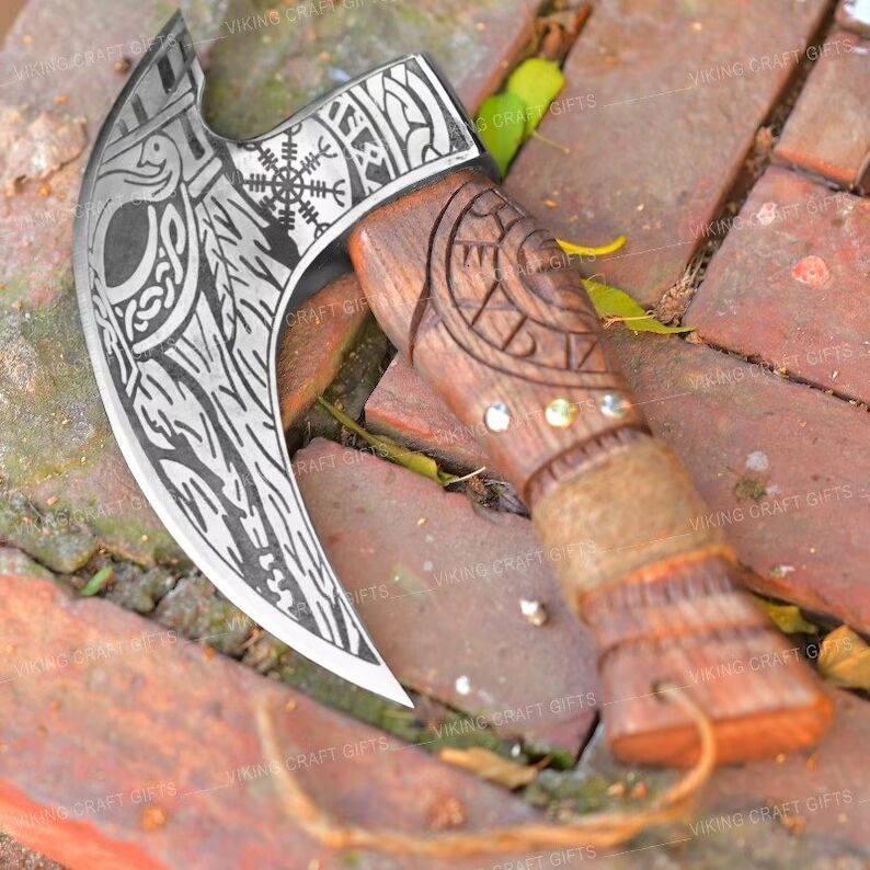 Carbon Steel Viking Pizza Cutter Axe