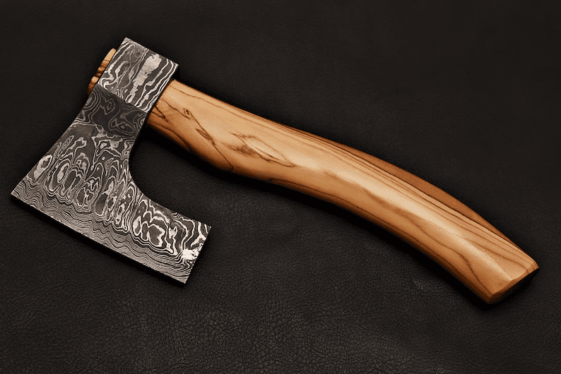 Handcrafted Damascus Pocket Axe